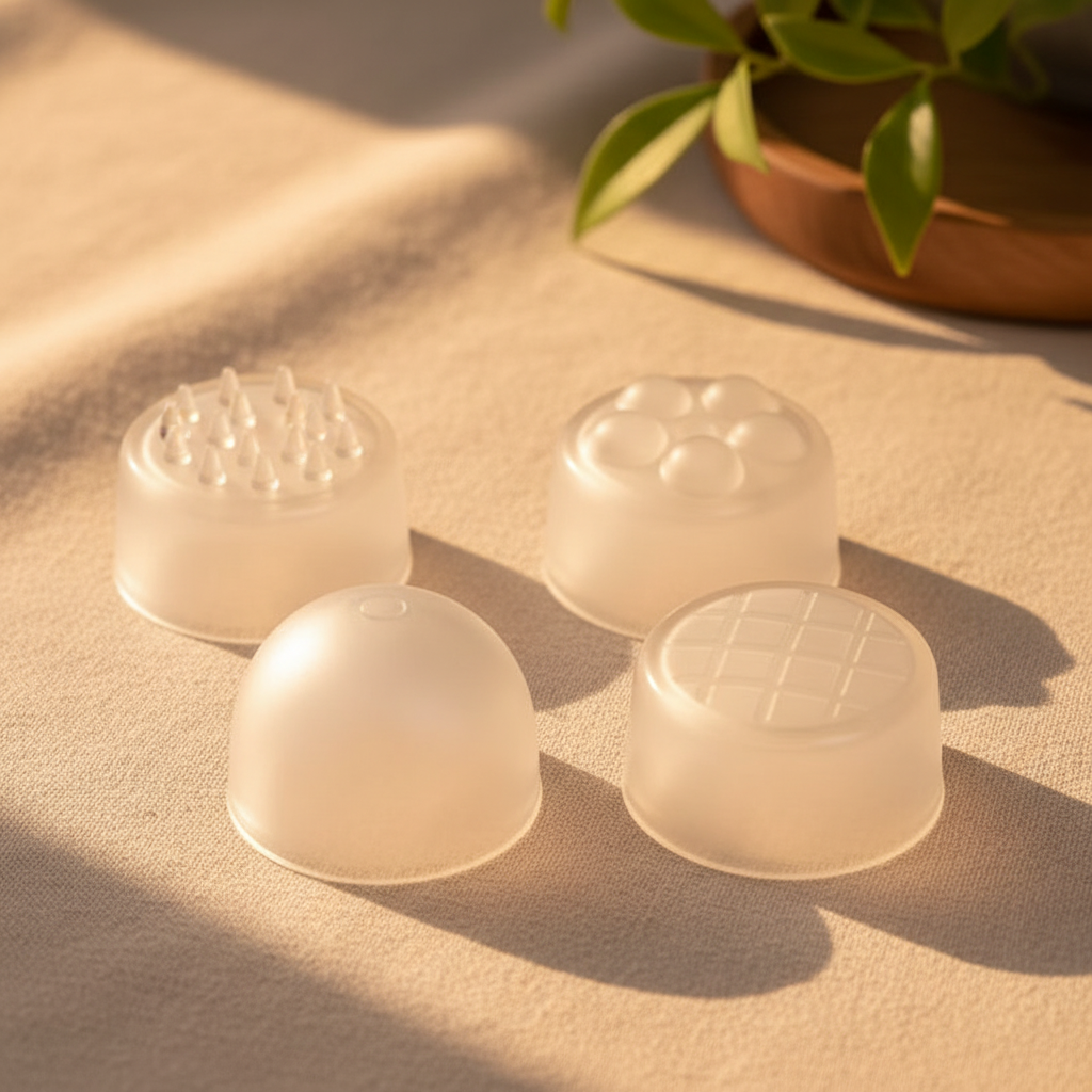 Cabezales transparentes intercambiables del masajeador Vera